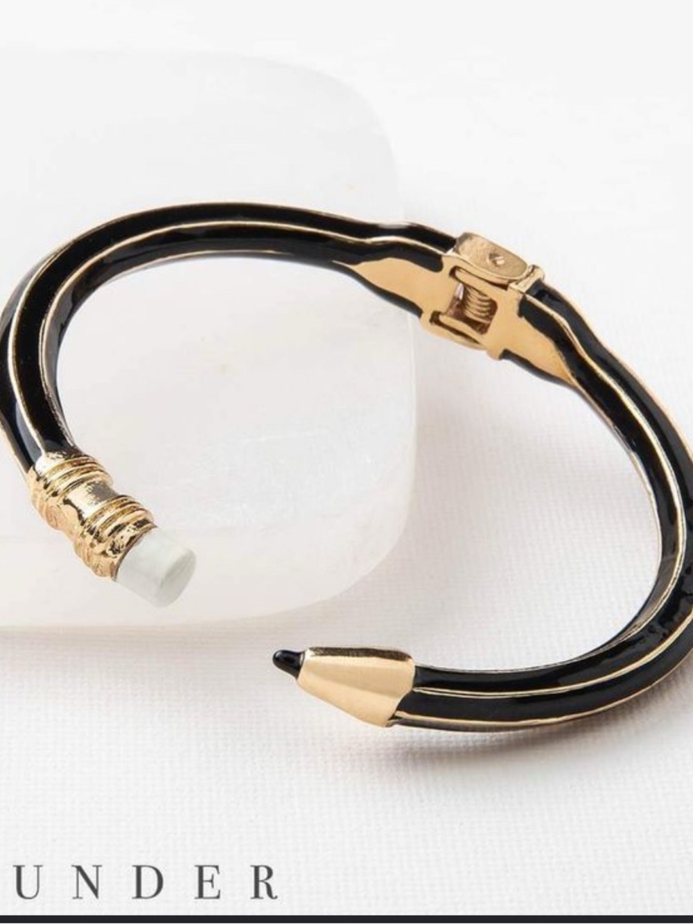 Plunder Black and Gold Pencil Cuff Bracelet
